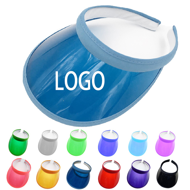 2026 Plastic Sun Visor Hat Outdoor Sport Beach Running Golf Empty Top Hat Clip on Visor Cap for Unisex Women and Men