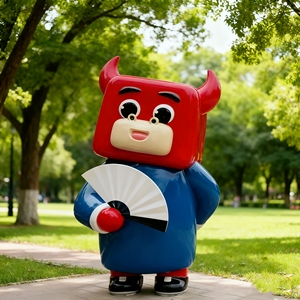 CS080 Urban Landmark Cartoon Figure Sculpture Durable UV Resistant Outdoor Bull <b>Mascot</b> Statue for Amusement Park Hotel Entrance - Product Image 1