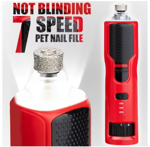 Meilleur vendeur sur le marché européen et américain : Coupe-griffes pour chiens et chats à 7 vitesses avec anneau lumineux LED, sûr pour éviter de couper trop fort, silencieux, faible vibration - Product Image 6