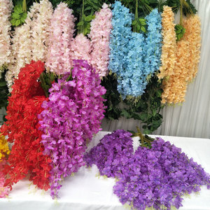 Flores Artificiales Queyiyi, Rama de Glicinia de 30cm-100cm, Decoración de Seda para Bodas, Decoración para Exteriores y Hogar - Product Image 3