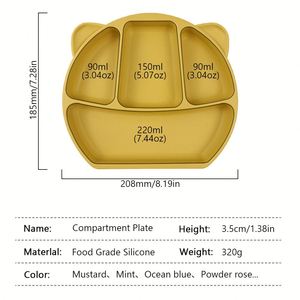 Plato de Silicona de Grado Alimenticio Libre de BPA para Bebés, Base de Succión Minimalista, Resistente al Calor, Vajilla para la Hora de Comer de Niños Pequeños con Logotipo Personalizado - Product Image 2