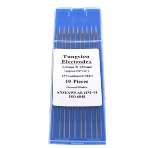 Nouvelles électrodes en tungstène lanthané WL15, 10 pièces, tête dorée, 1,6 mm, 150 mm, aiguille en tungstène TIG / tige en tungstène / broche de soudure - Product Image 1