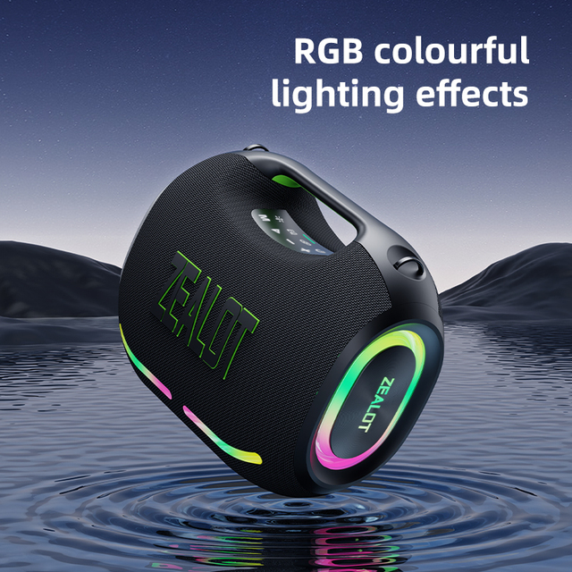 Top-selling 120W Waterproof Wireless Speaker with RGB LED Lights Battery-Powered Portable for Karaoke Outdoor Party Use ZE01