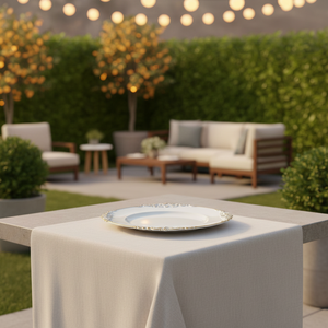 <span class=keywords><strong>Piatti</strong></span> Decorativi Dorati all'Ingrosso, <span class=keywords><strong>Infrangibili</strong></span> in Acrilico per Matrimoni ed Eventi, Design Moderno con Motivi Vegetali in Plastica - Product Image 4