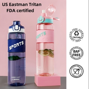 Bouteilles d'eau de sport de fitness en Tritan sans BPA de 32 oz avec poignée de transport <span class=keywords><strong>pour</strong></span> enfants, étudiants, unisexe - Product Image 2