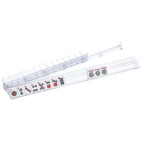 Support de Mahjong en Acrylique de 45 cm avec Poussoir Transparent pour Tuiles de Mahjong, Ensemble de 4 Poussoirs, Organisateur de Tuiles, Accessoires de Jeu de Mahjong