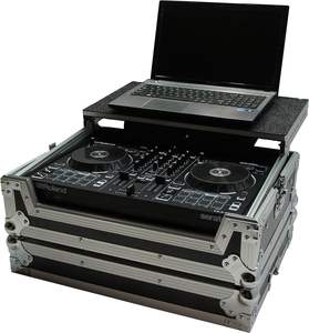 Caja dura de aleación de aluminio de alta calidad con placa de soporte para computadora portátil deslizante Estuche de vuelo de <span class=keywords><strong>DJ</strong></span> personalizable Compatible con <span class=keywords><strong>Roland</strong></span> <span class=keywords><strong>DJ</strong></span>-202 Nuevo - Product Image 1