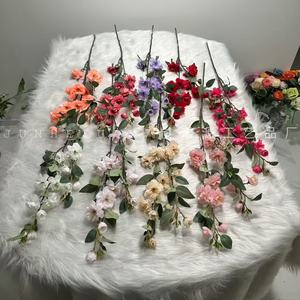 Fleur artificielle Junheyuan, camélia simulé, branche unique à plusieurs têtes, pour décoration maison et mariage - Product Image 4