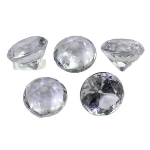 Varios tamaño claro de cristal de acrílico de cristal de diamante gemas para boda fiesta flor decoración de escritorio