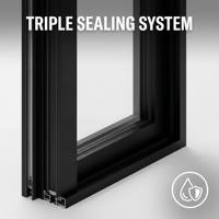 Ventana de Aluminio de Gran Tamaño para Balcón, Ventana Panorámica Abatible con Retenedor de Fricción, Marco de Seguridad de Alta Resistencia