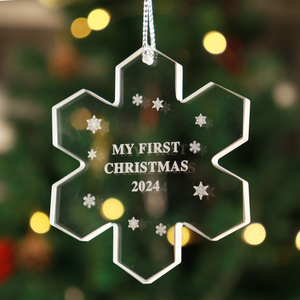 Custom Engraved Glass Snowflake Shape Fashionable <b>Crystal</b> Ornament for Polished Engraving Business Home Decoration Fairy Love - Product Image 1