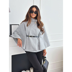 Mode d'hiver transfrontalière pour femmes européennes et américaines : Élégante et chic, couleur unie, taille cintrée, polyester, manches longues - Product Image 4