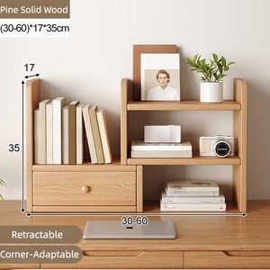 <span class=keywords><strong>Libreria</strong></span> Modulare Retrattile Fai-da-Te in Legno Massello di Pino, <span class=keywords><strong>Scaffale</strong></span> da Scrivania - Product Image 6