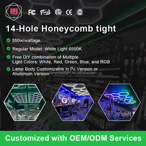 RGb मधुम्ब गैरेज लैंप के नेतृत्व में हेक्सागोन छत की रोशनी में लटका हुआ है - Product Image 6