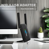 Adaptor Wifi USB 1800Mbps 2.4GHz&5.4GHz Dual-band Dongle WiFi Nirkabel USB3.0 Kartu Antarmuka Jaringan Nirkabel