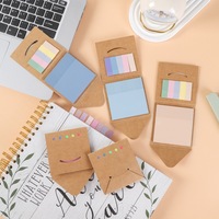 Bloc-notes adhésif de poche, bloc-notes coloré, autocollant en PET, mignon, pour papier kraft, mini, personnalisable, ensembles cadeaux promotionnels