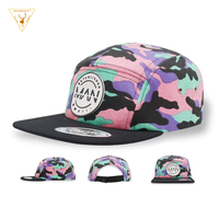 All Over Flower Sublimation Blanks 6 Panel Flat Bill Personnaliser Spring Fashion Snapback Hats Vente en gros en vrac
