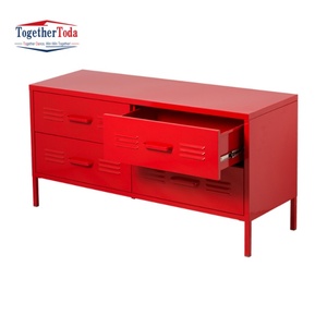 Armoire de rangement moderne modulaire écologique en métal à 4 tiroirs avec grande capacité pour la maison, le bureau, l'appartement commercial - Product Image 4