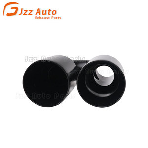 Punta dell'acceleratore di scarico in acciaio inossidabile nero tipo H ingresso da 63mm sbocchi da 102mm lunghezza 240mm doppie punte di scarico - Product Image 3