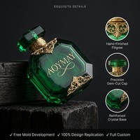 Flacon de parfum en verre mat dégradé vert de qualité supérieure, 50 ml, carré, vide, avec pulvérisateur et boîte – Meilleures ventes