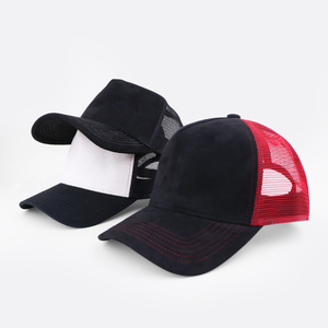 Qianzun Plain Black Smooth Suede <span class=keywords><strong>Trucker</strong></span> Caps para hombres, un marco 5 Panel <span class=keywords><strong>Trucker</strong></span> Hat Suede Cap Sin logo - Product Image 5