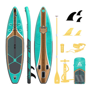 Planche de paddle gonflable <span class=keywords><strong>SUP</strong></span> en PVC de qualité militaire 10,6'x30"x6" OEM d'usine, technologie Drop Stitch DWF, certifiée CE ROHS REACH, avec graphisme personnalisé et kit de réparation de pompe - Product Image 1