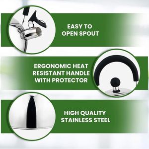 Home and Family Use Hot Water Boiling Kettle Loud Whistle Food Grade Stainless Steel Tea Pot <b>Stove</b> Top Water Kettle - Product Image 4