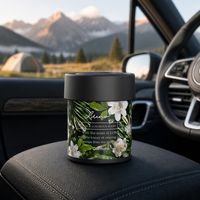 Carmate – Désodorisant solide pour voiture en bouteille plastique noire de haute qualité, capacité 120g, parfum longue durée