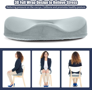 <span class=keywords><strong>Coussin</strong></span> de siège auto en mousse à mémoire de forme pour la conduite, oreiller de soutien lombaire pour chauffeur de camion, <span class=keywords><strong>rehausseur</strong></span> pour personnes de petite taille, soulagement des douleurs sciatiques et du coccyx - Product Image 5