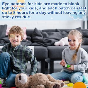 Lot de 60 patchs adhésifs pour les yeux pour enfants, filles, motifs licorne, patchs pour les yeux des tout-petits, matériau respirant en vrac, blocage de la lumière - Product Image 5