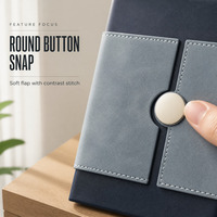 Agenda en cuir magnétique pour affaires, bloc-notes, journal avec stylo, couverture en PU de luxe A5, cadeau d'entreprise, carnet