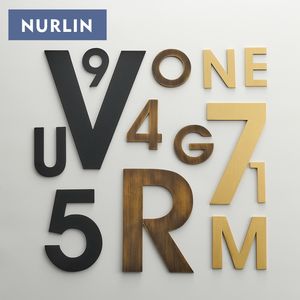 Numéros d'adresse de luxe en laiton Nurlin lettres majuscules minuscules Design moderne artisanat de qualité supérieure personnalisable or mat - Product Image 4