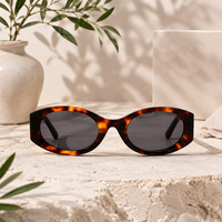 CONCHEN Lunettes de soleil polarisées ovales vintage en acétate avec logo personnalisé, montures épaisses tendance pour femmes, vente en gros