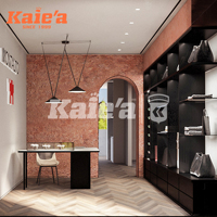 Chaussures Sac Boutique Décoration Intérieure 3D Design Magasin De Luxe Affichage Tables Chaussures En Bois Magasin Meubles pour Magasin De Sacs À Main