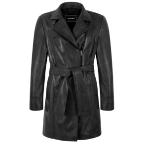 Chaqueta Acolchada con Capucha para Mujer, 100% Cuero Nappa Negro Genuino, Diseño Acolchado Cálido, Herrajes YKK, Marca Privada OEM, Invierno - Product Image 1