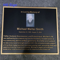Plaque en laiton personnalisée pour l'extérieur, plaque photo, enseigne de bâtiment, plaque commémorative en laiton, marqueur de tombe, plaques en bronze métallique pour cimetières