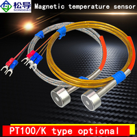 Thermocouple magnétique de type K, aimant puissant, résistant aux hautes températures 350 ℃   Sonde de température par adsorption superficielle