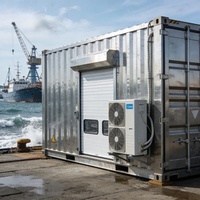 Conteneur frigorifique solaire 20FT 40FT avec système de panneaux solaires, chambre froide mobile pour la viande, le poisson et les légumes