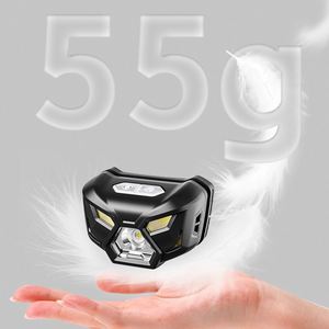 CITICITY ไฟหน้าแบบ LED แบบชาร์จไฟได้ USB-C ชาร์จ IP44 8 โหมดเซ็นเซอร์ตรวจจับความเคลื่อนไหวปรับลำแสง COB ได้เดินป่าตั้งแคมป์ - Product Image 2