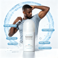 Déodorant anti-transpirant roll-on OEM 48H longue durée, sûr et rafraîchissant, contrôle de la transpiration et des odeurs pour le quotidien et le sport