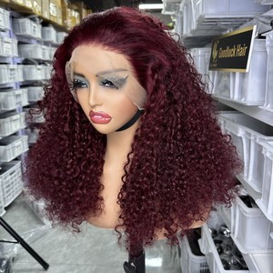 Peluca de Cabello Humano Goodluck de 16 Pulgadas con Reflejos, Estilo Pixie Rizado, Frontal 13x4 sin Pegamento para Mujeres Negras - Product Image 4