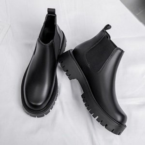 Bottes <span class=keywords><strong>Chelsea</strong></span> décontractées pour hommes en cuir véritable, collection automne/hiver, vente en gros d'usine, haute qualité - Product Image 1