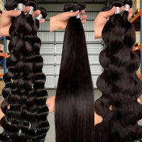 Oferta Especial: Paquetes de Cabello Humano Virgen Brasileño y Peruano de 36, 38 y 40 Pulgadas, Cabello Liso con Cutícula Intacta, 100% 10A 12A SDD
