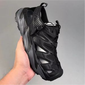 Nouvelles sandales de randonnée légères et confortables en maille rayée pour hommes et femmes, avec bande élastique, amortissantes, antidérapantes, pour l'extérieur, l'hiver - Product Image 2