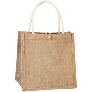 Bolsa de Yute Ecológica al por Mayor, Bolsa de Compras Reutilizable y Personalizable de Yute Natural Grande - Product Image 3