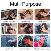 10 pièces de chiffon de nettoyage magique épaissi, microfibre multi-usages, chiffon de nettoyage pour la cuisine, le verre, les fenêtres de voiture, les miroirs, les serviettes