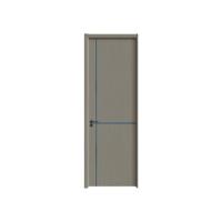 Porte d'entrée moderne en bois Design ovale insonorisé avec peinture mélamine pour hôtels Prix départ usine