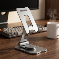 Commande en gros de pliants pliables à 360 degrés °   Support de tablette rotatif en aluminium, support de téléphone réglable pour achat en gros