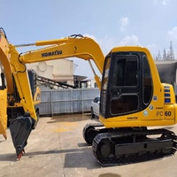 Excavatrice sur chenilles hydraulique d'occasion PC60 à vendre pour les petits entrepreneurs