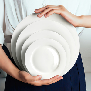Platos llanos blancos <span class=keywords><strong>de</strong></span> <span class=keywords><strong>porcelana</strong></span> fina al por mayor para bodas y hoteles <span class=keywords><strong>de</strong></span> cinco estrellas. - Product Image 4